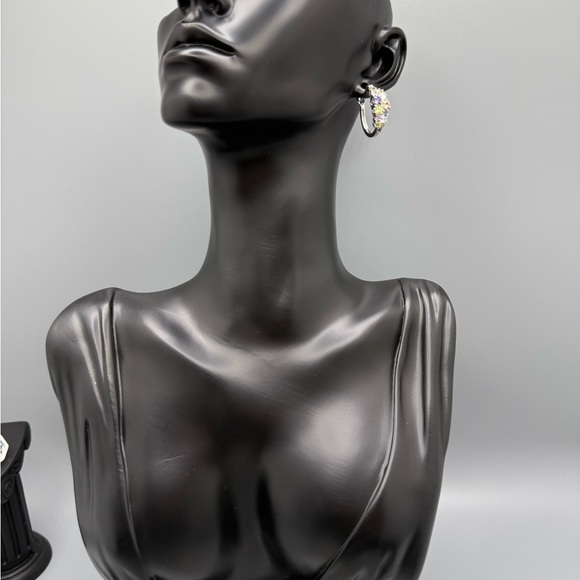 🌈Multicolor Gemstone Silver Hoops 🌈 - Picture 9 of 9